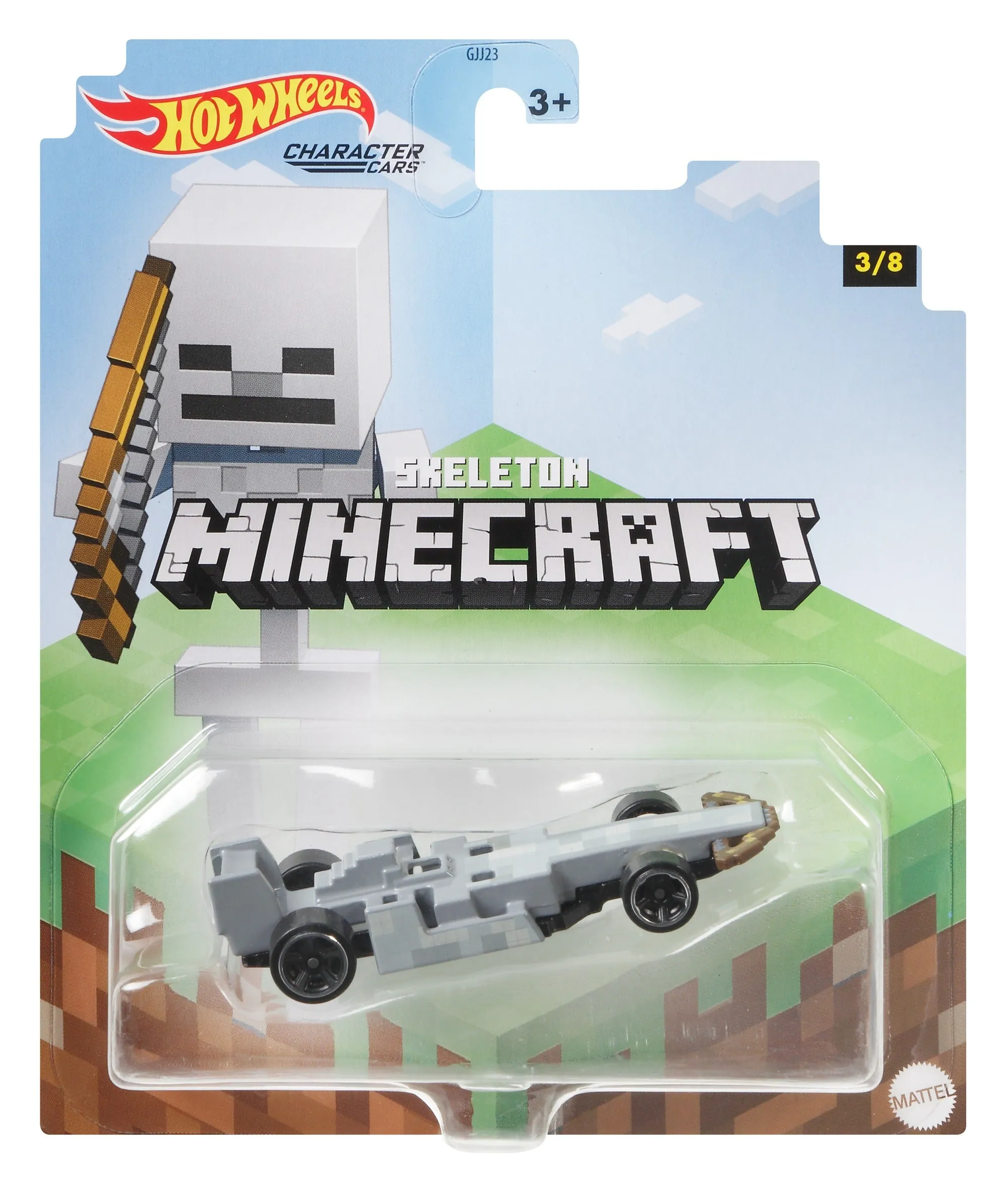 Hot Wheels Gaming Character Car Minecraft 3/8 Skeleton