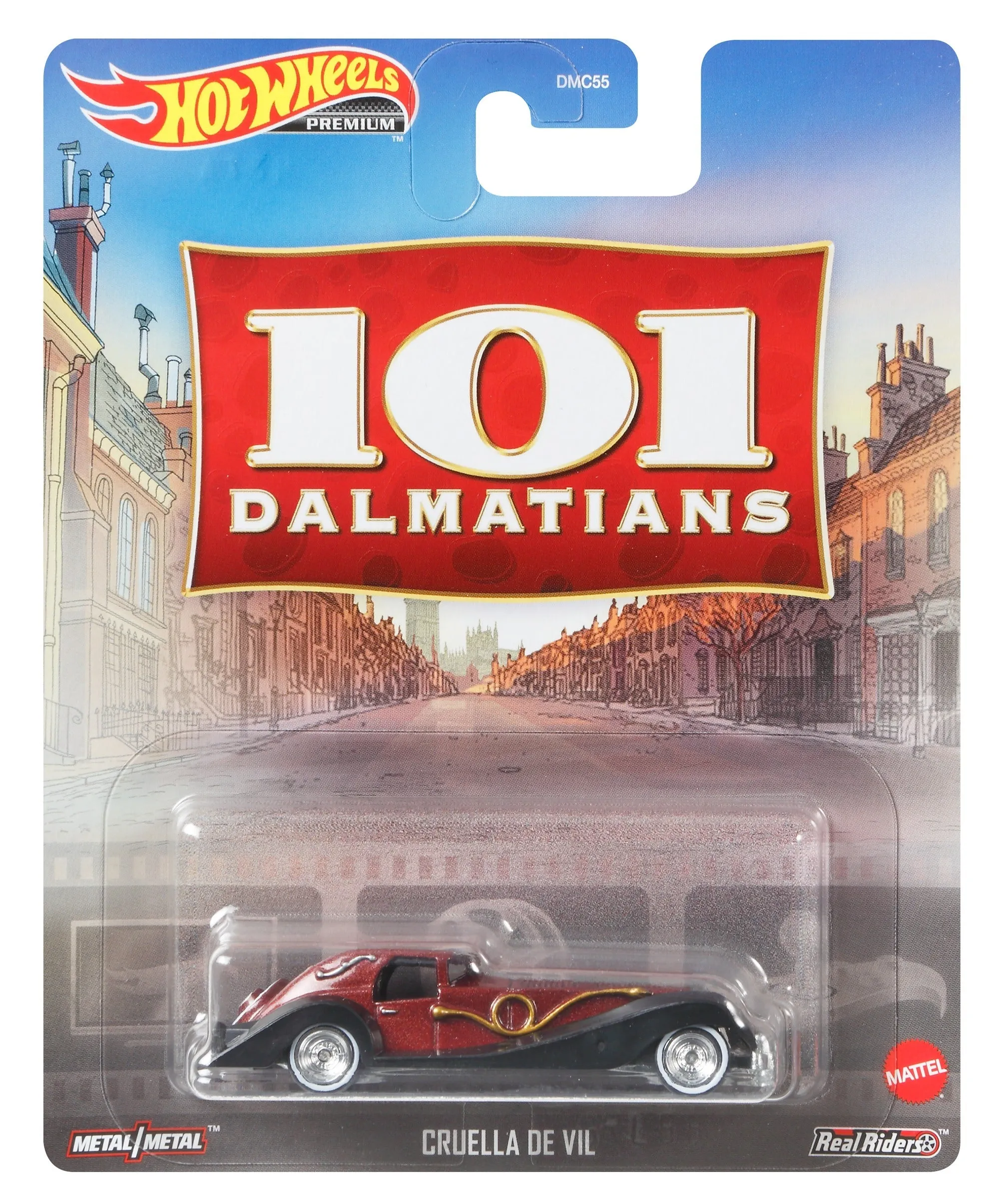 Hot Wheels Retro Entertainment Vehicle 101 Dalmatians Cruella De Vil
