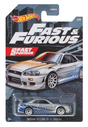 Hot Wheels Themed Entertainment Vehicle Fast & Furious 3/5 Nissan Skyline GT-R (Bnr43)