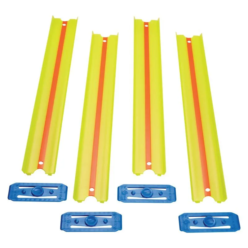 Hot Wheels Track Builder Unlimited 90cm Straight Track 4 Pack Yellow