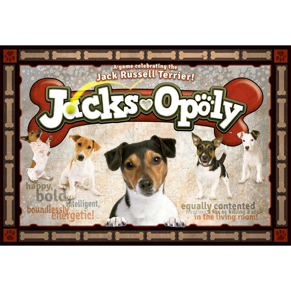 Jack Russell Terrier Jacks-Opoly Board Game for Ages 8 