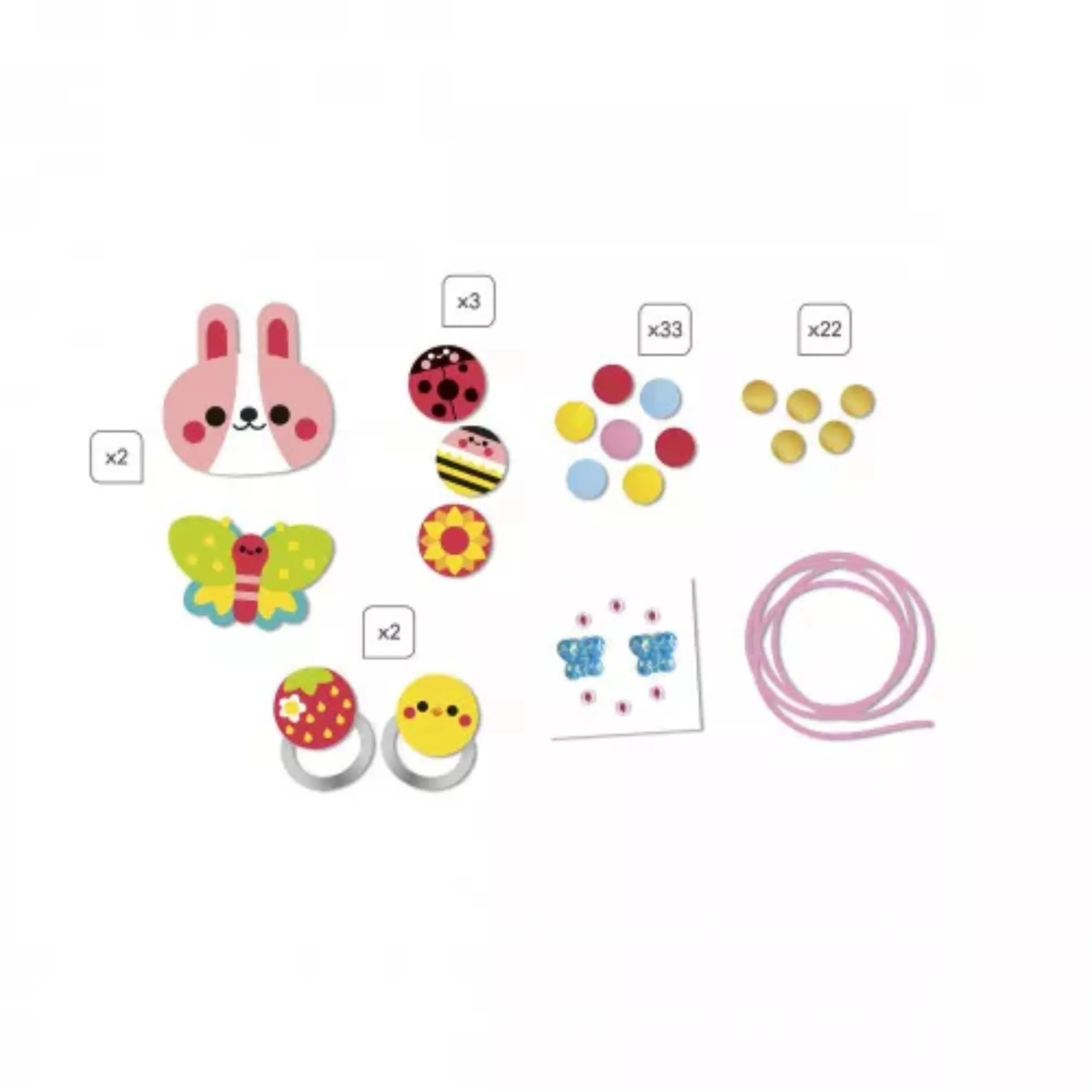 Janod 4 Pieces of Wooden Jewellery – Flower Garden
