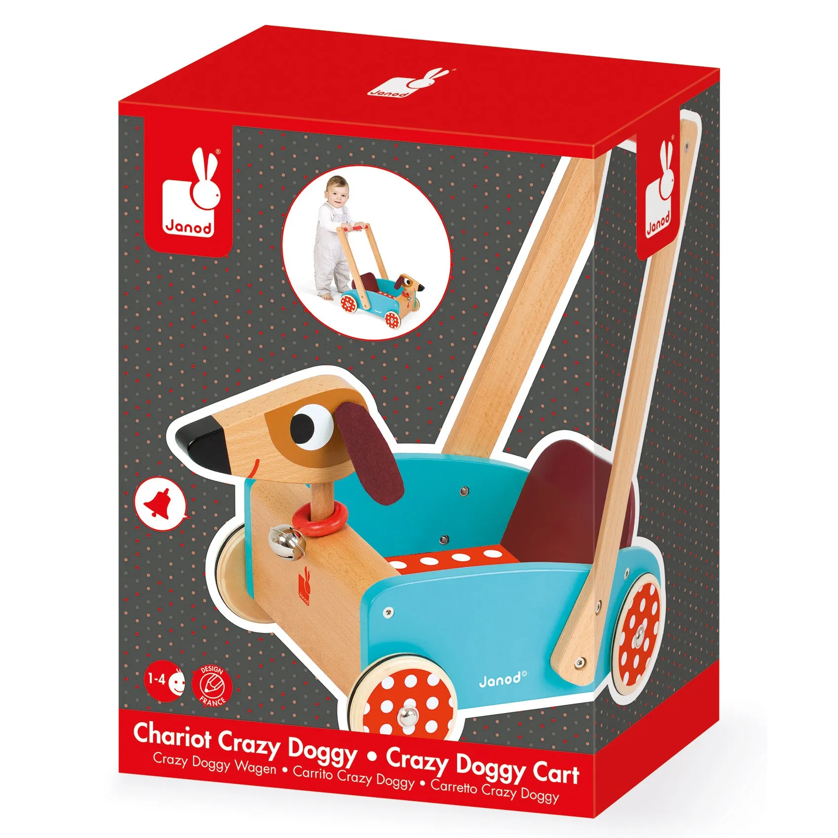 Janod Crazy Doggy Cart