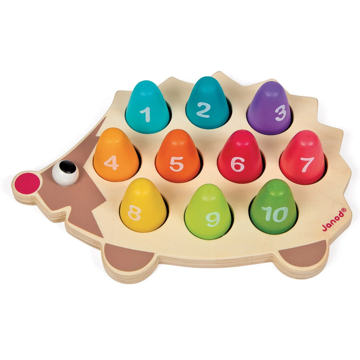 Janod I Wood Number Hedgehog