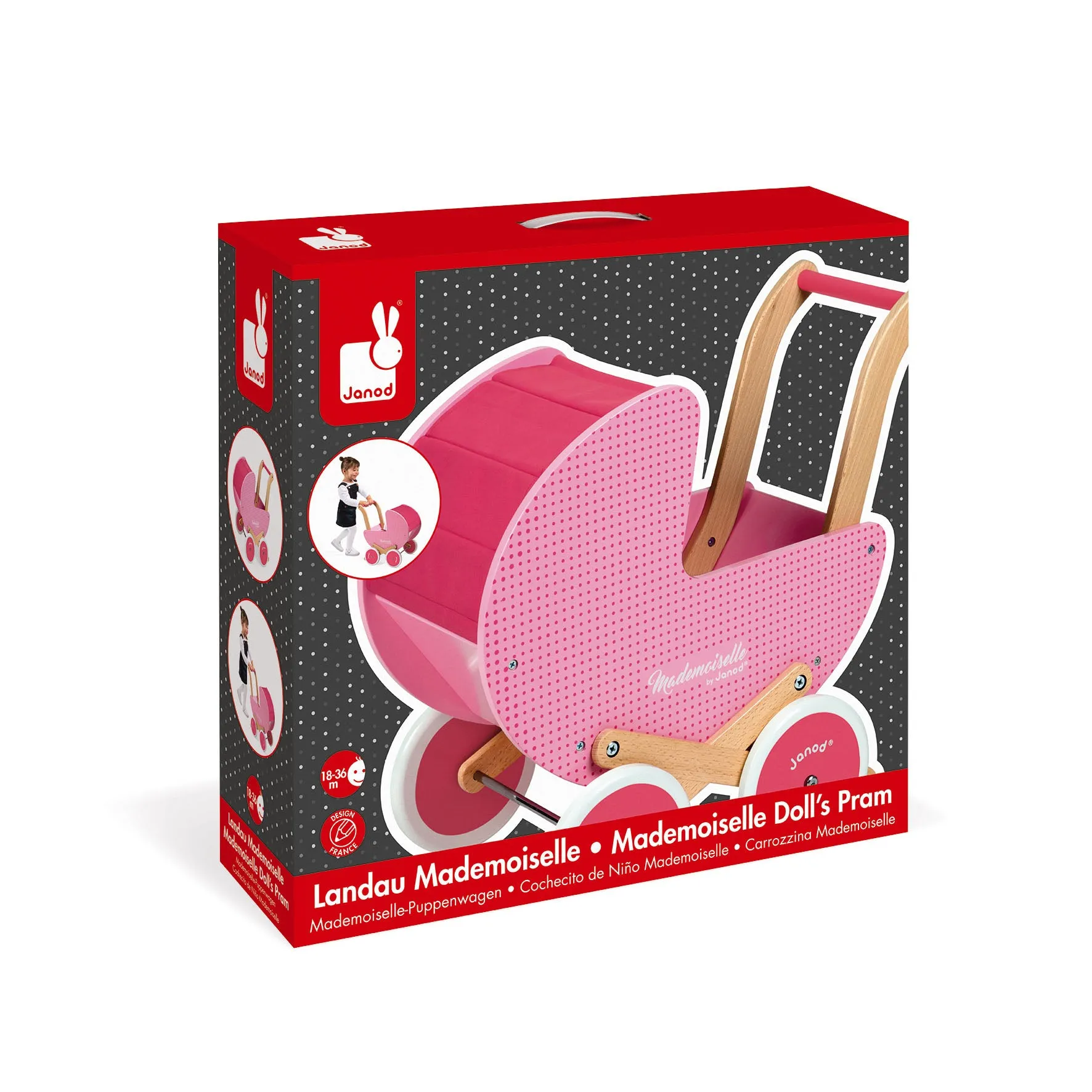 Janod Mademoiselle Doll's Pram