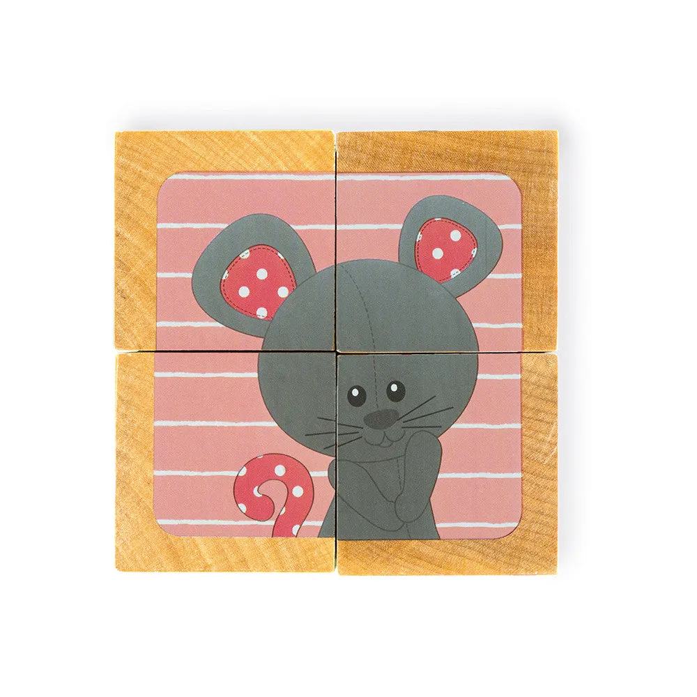 Janod Sophie La Girafe 4-Block Tray