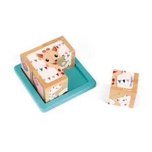 Janod Sophie La Girafe 4-Block Tray