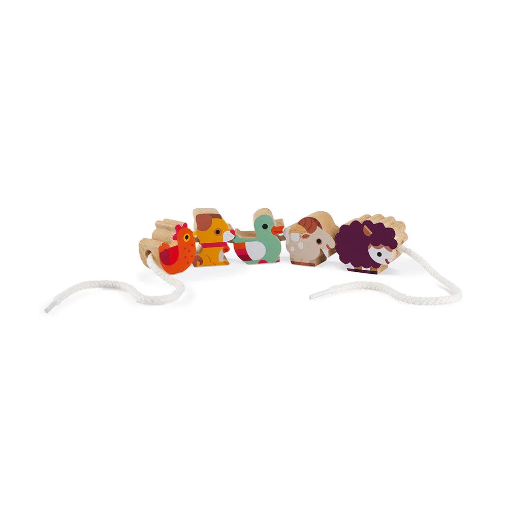 Janod Stringable Farm Themed Beads