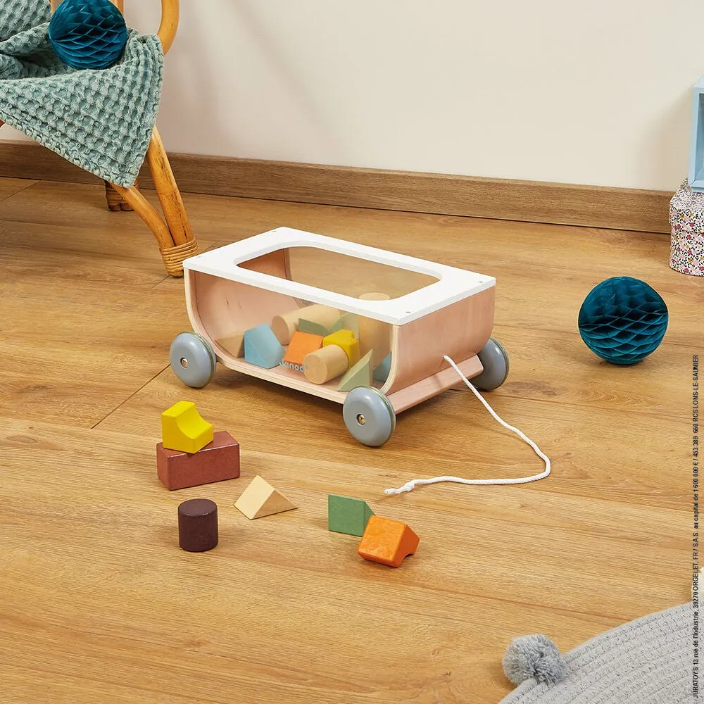 Janod: Sweet Cocoon Cart With Blocks