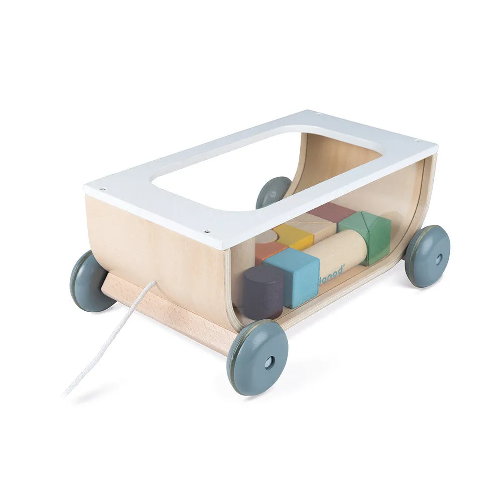Janod Sweet Cocoon Cart with Blocks