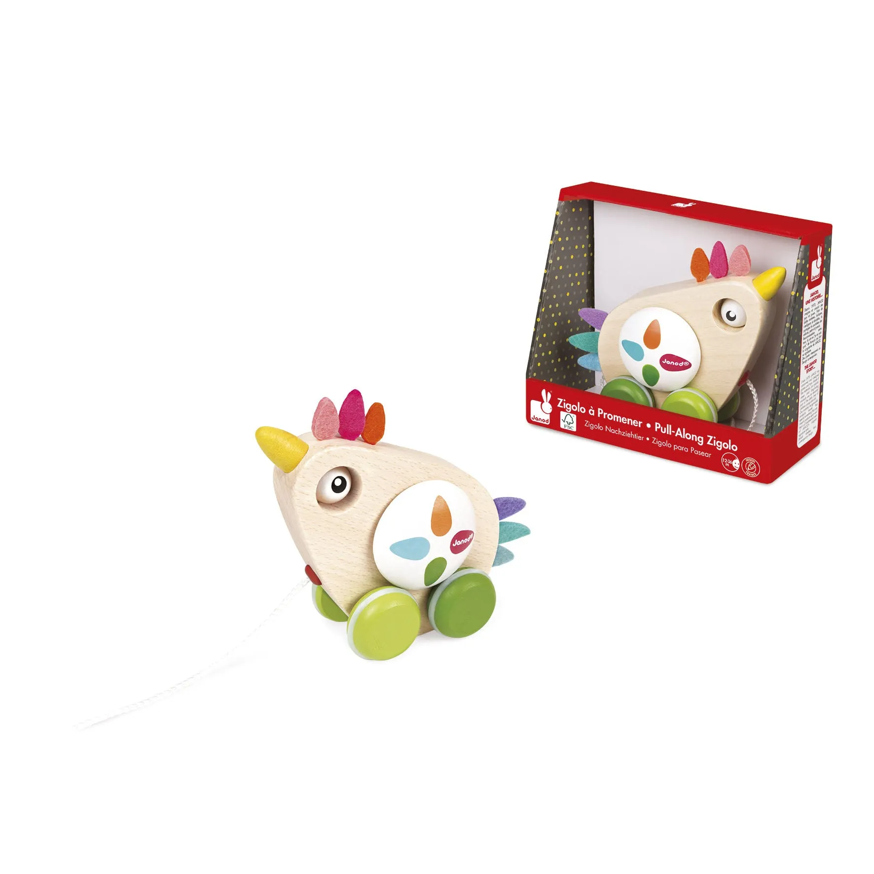 Janod Zigolos Pull Along Hen