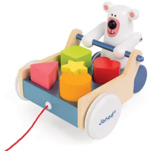 Janod Zigolos Shape Box Pull Along Bear