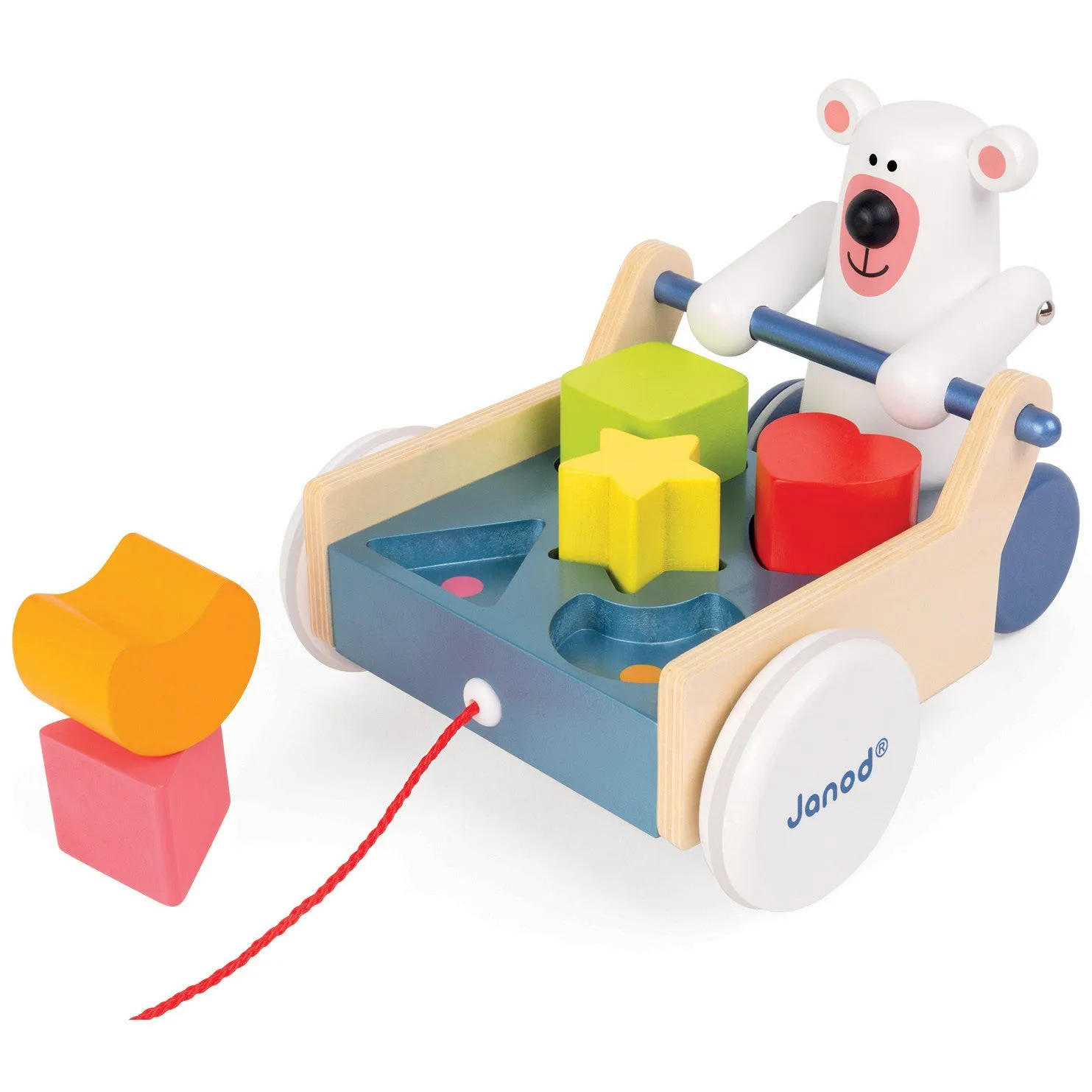 Janod Zigolos Shape Box Pull Along Bear