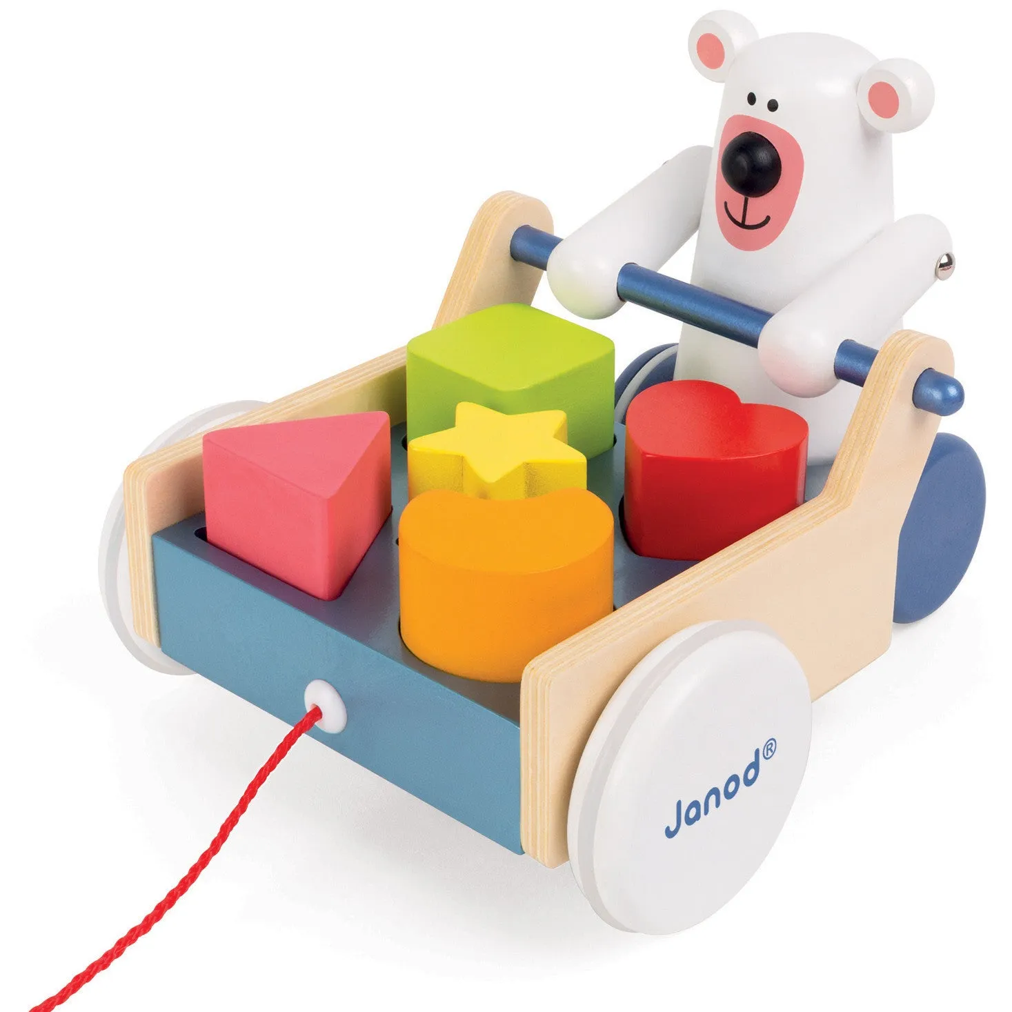 Janod Zigolos Shape Box Pull Along Bear