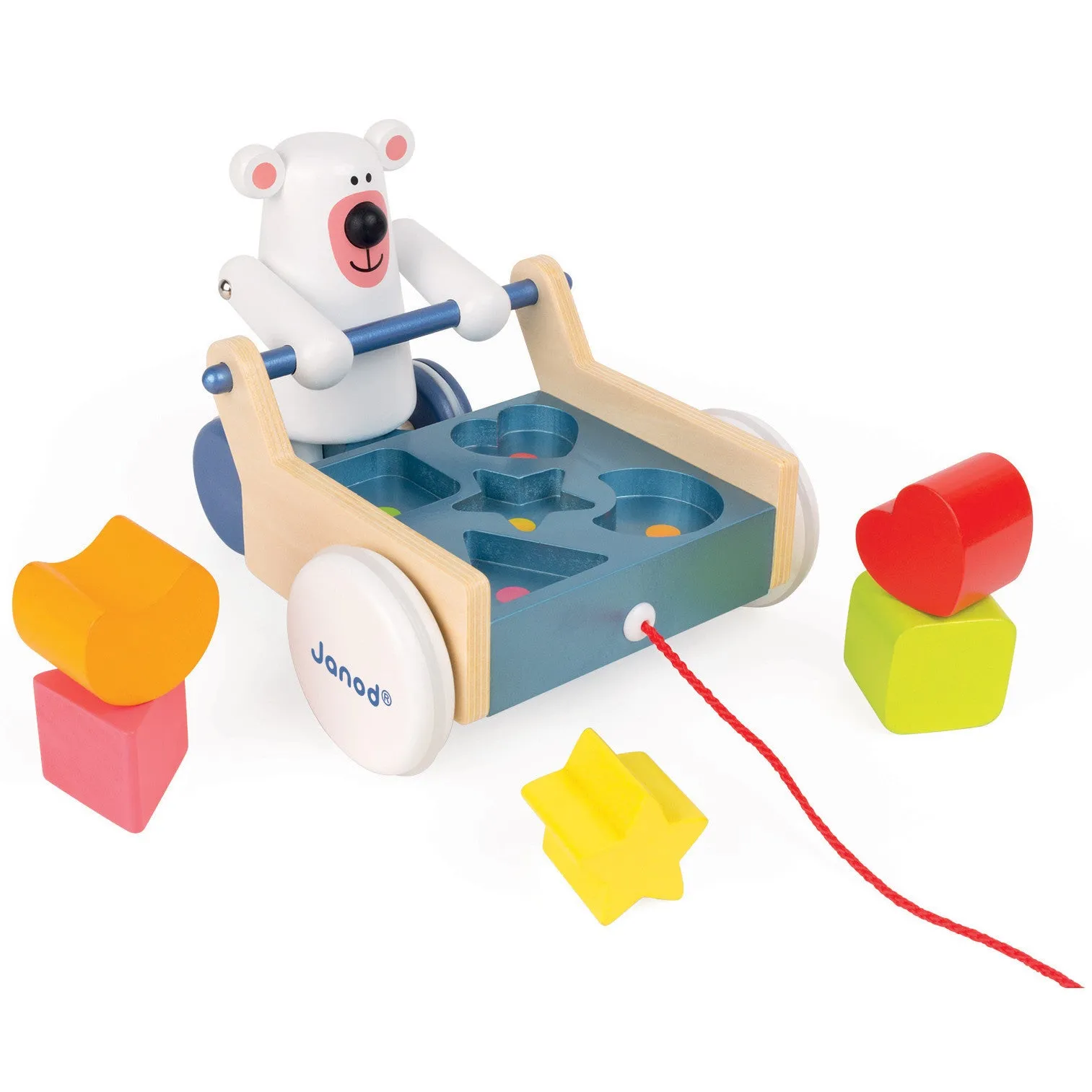 Janod Zigolos Shape Box Pull Along Bear