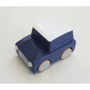 kiko  & gg* Kuruma Classic Wooden Wind Up Car Navy
