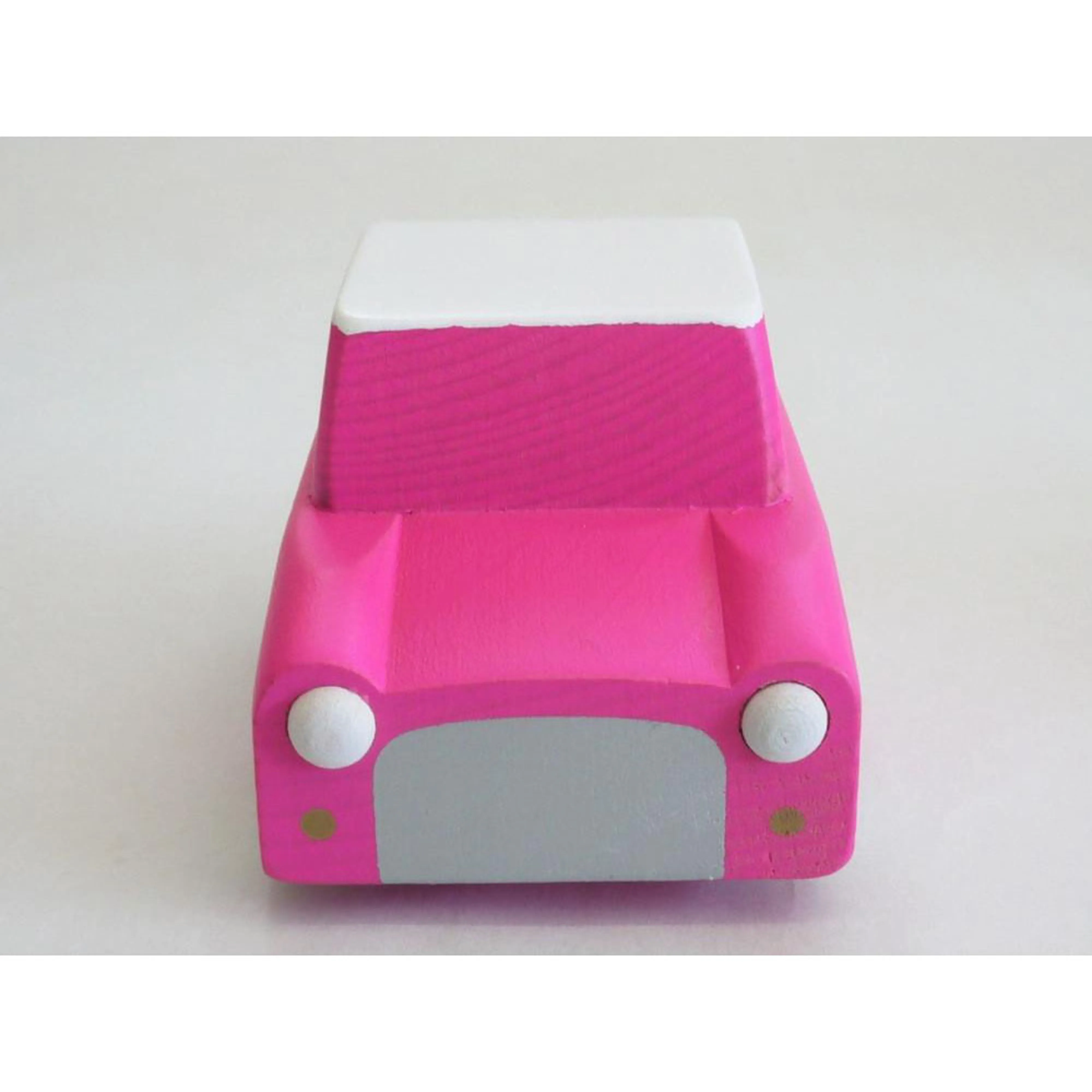 kiko  & gg* Kuruma Classic Wooden Wind Up Car Pink