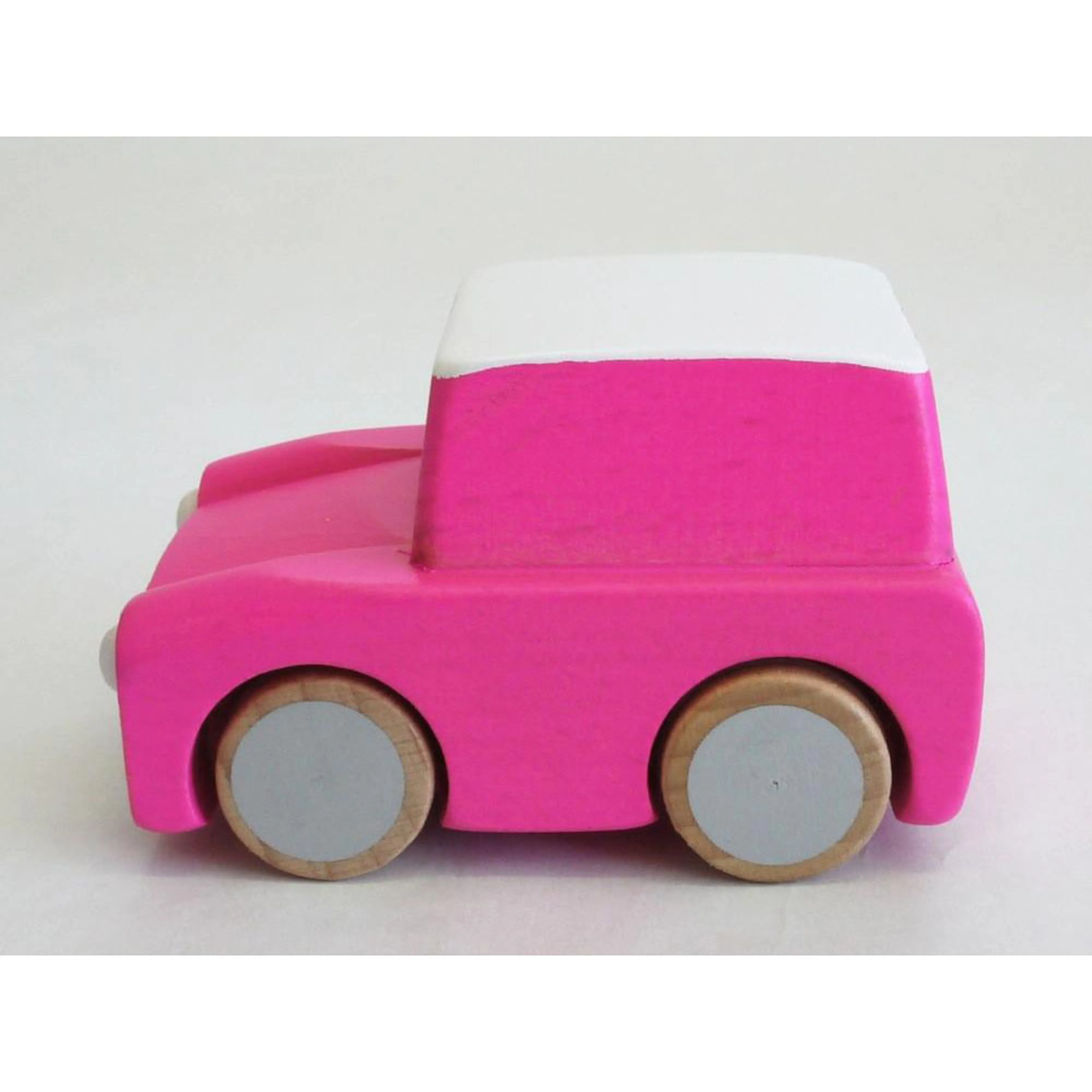 kiko  & gg* Kuruma Classic Wooden Wind Up Car Pink