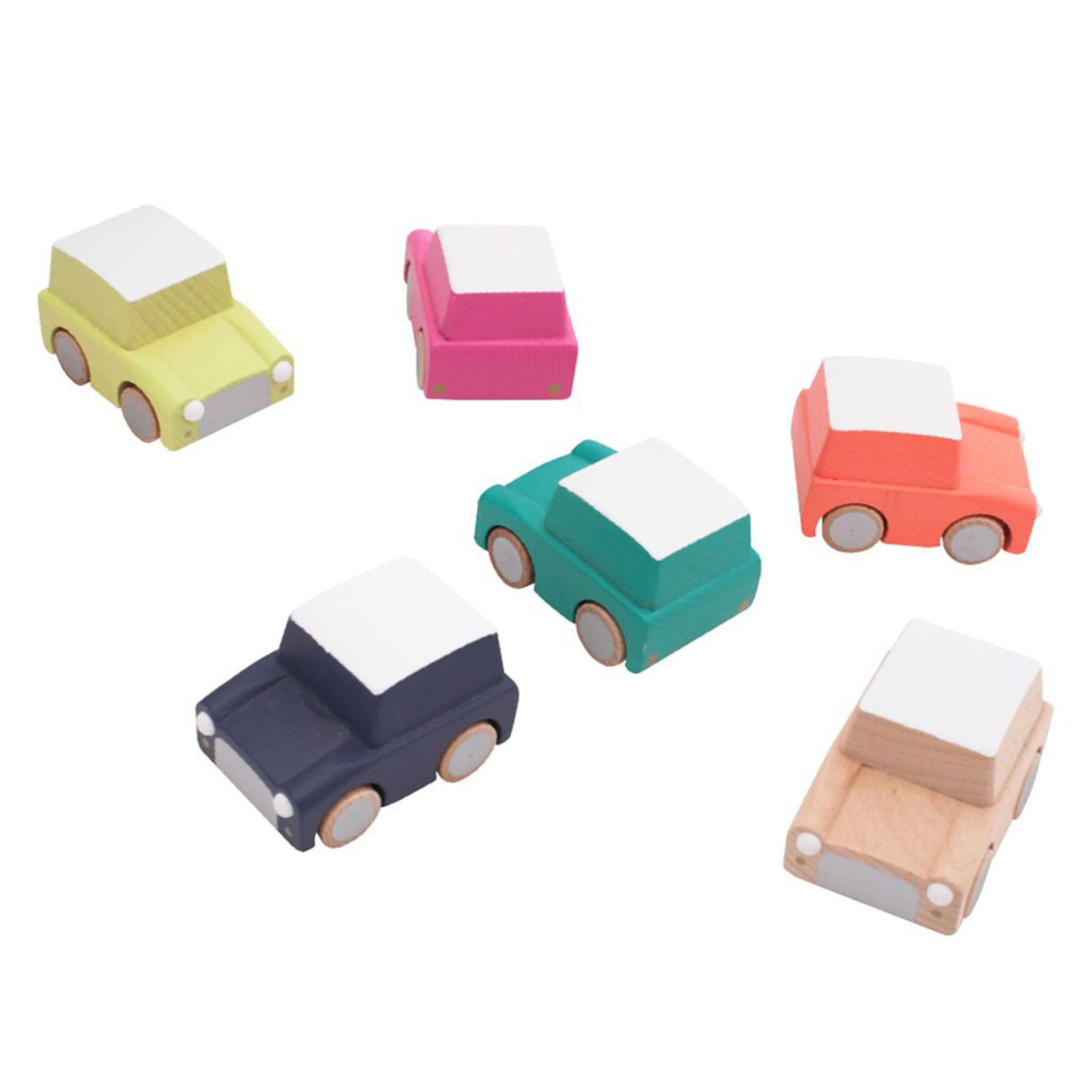 kiko  & gg* Kuruma Classic Wooden Wind Up Car Pink