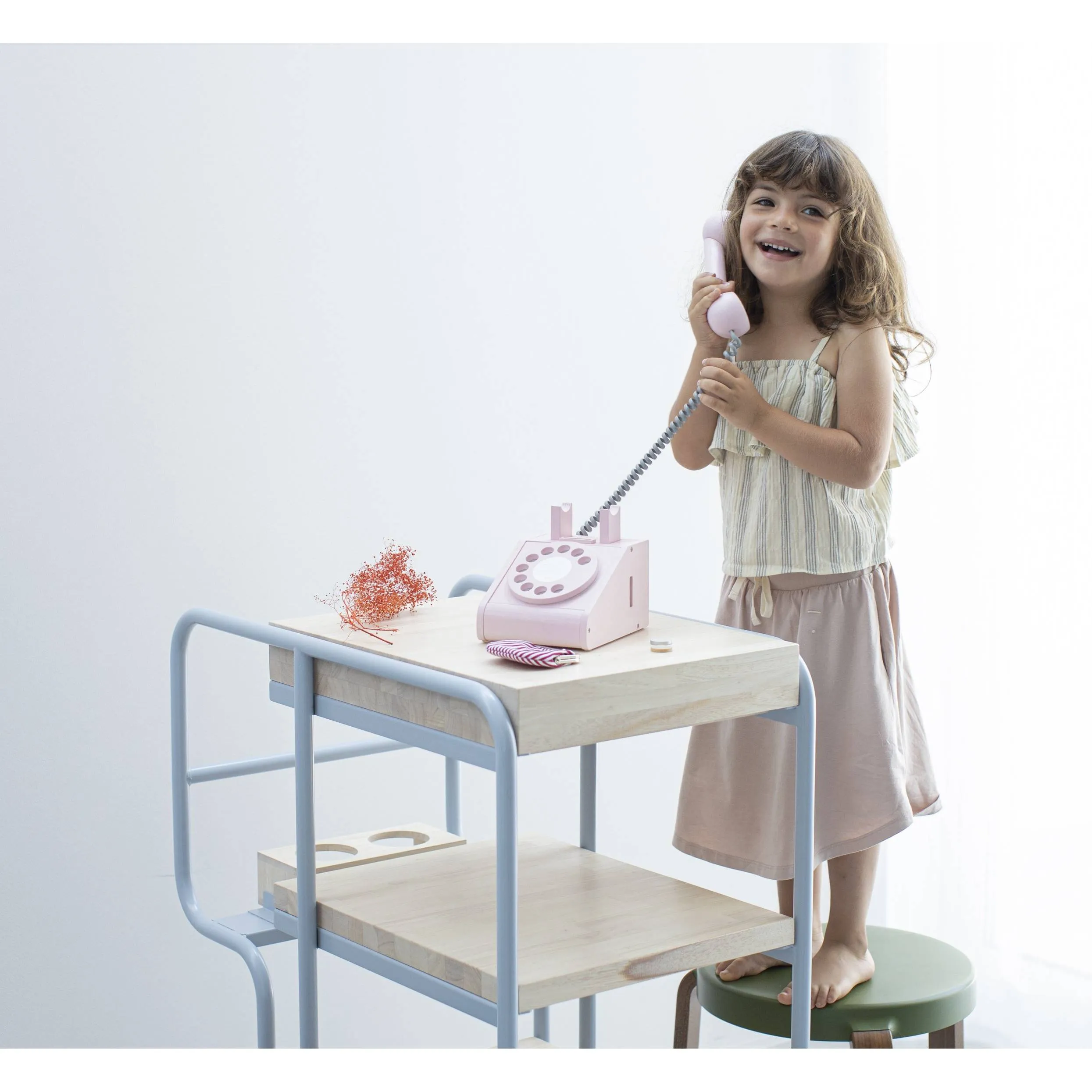 kiko  & gg* Telephone Wooden Toy - Pink