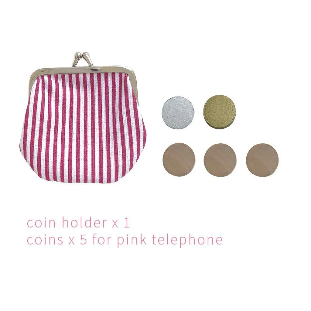 kiko  & gg* Telephone Wooden Toy - Pink