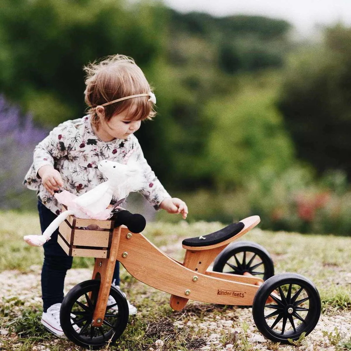 Kinderfeets Tiny Tot 2 in 1 Balance Bike - Bamboo
