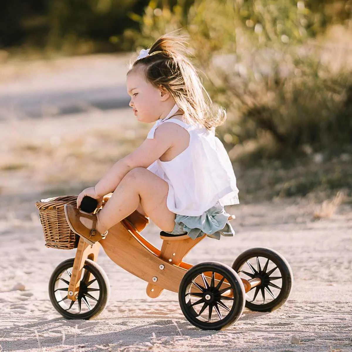 Kinderfeets Tiny Tot 2 in 1 Balance Bike - Bamboo