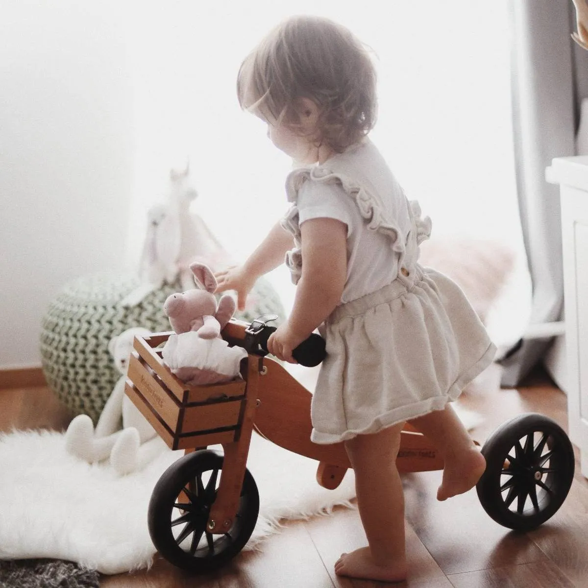 Kinderfeets Tiny Tot 2 in 1 Balance Bike - Bamboo