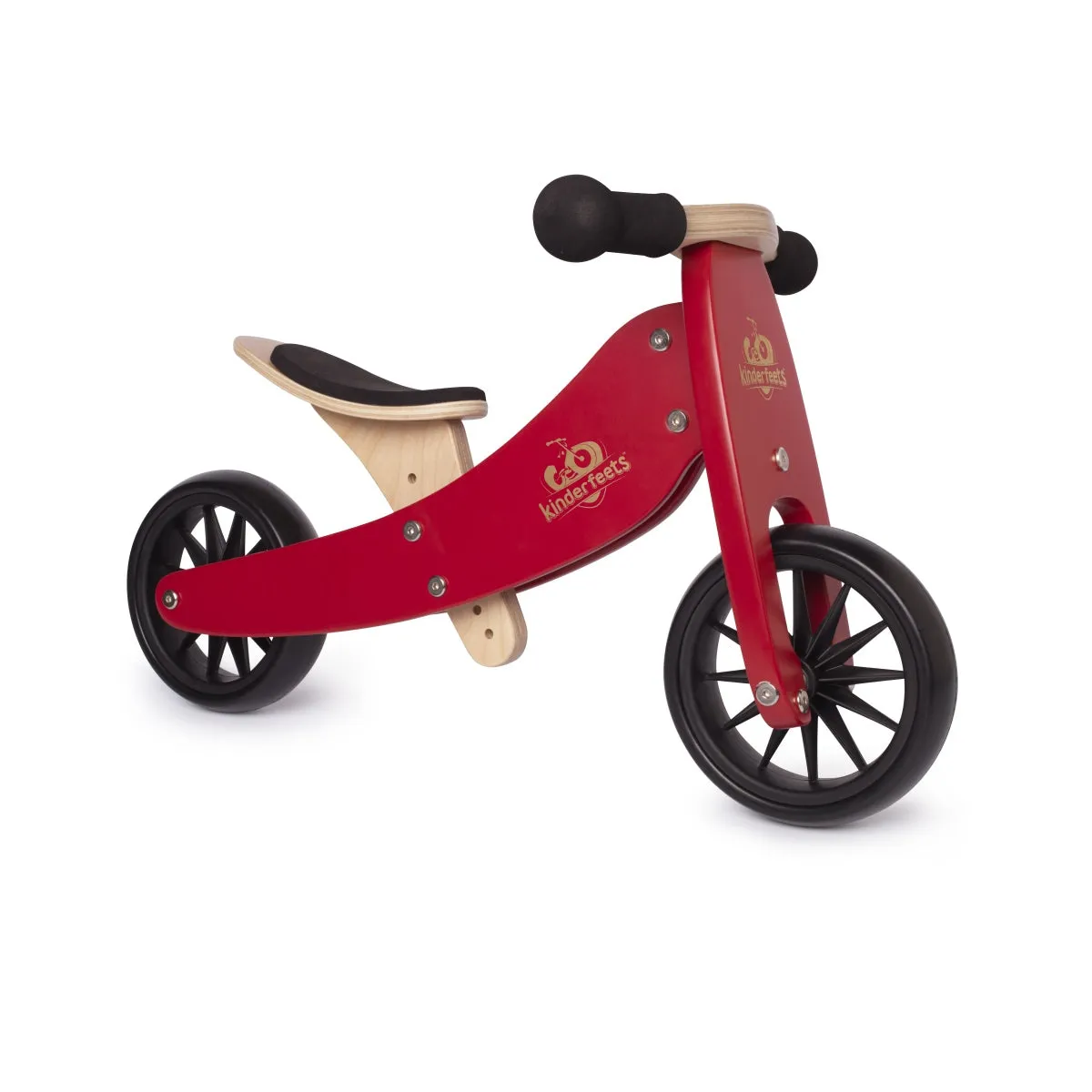Kinderfeets Tiny Tot 2 in 1 Balance Bike - Cherry Red