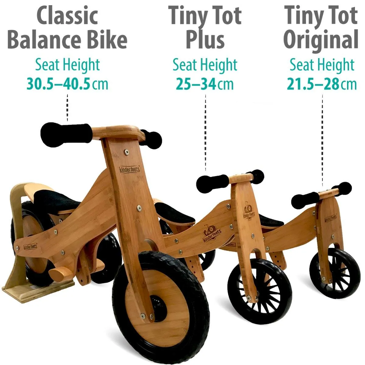 Kinderfeets Tiny Tot 2 in 1 Balance Bike - Cherry Red