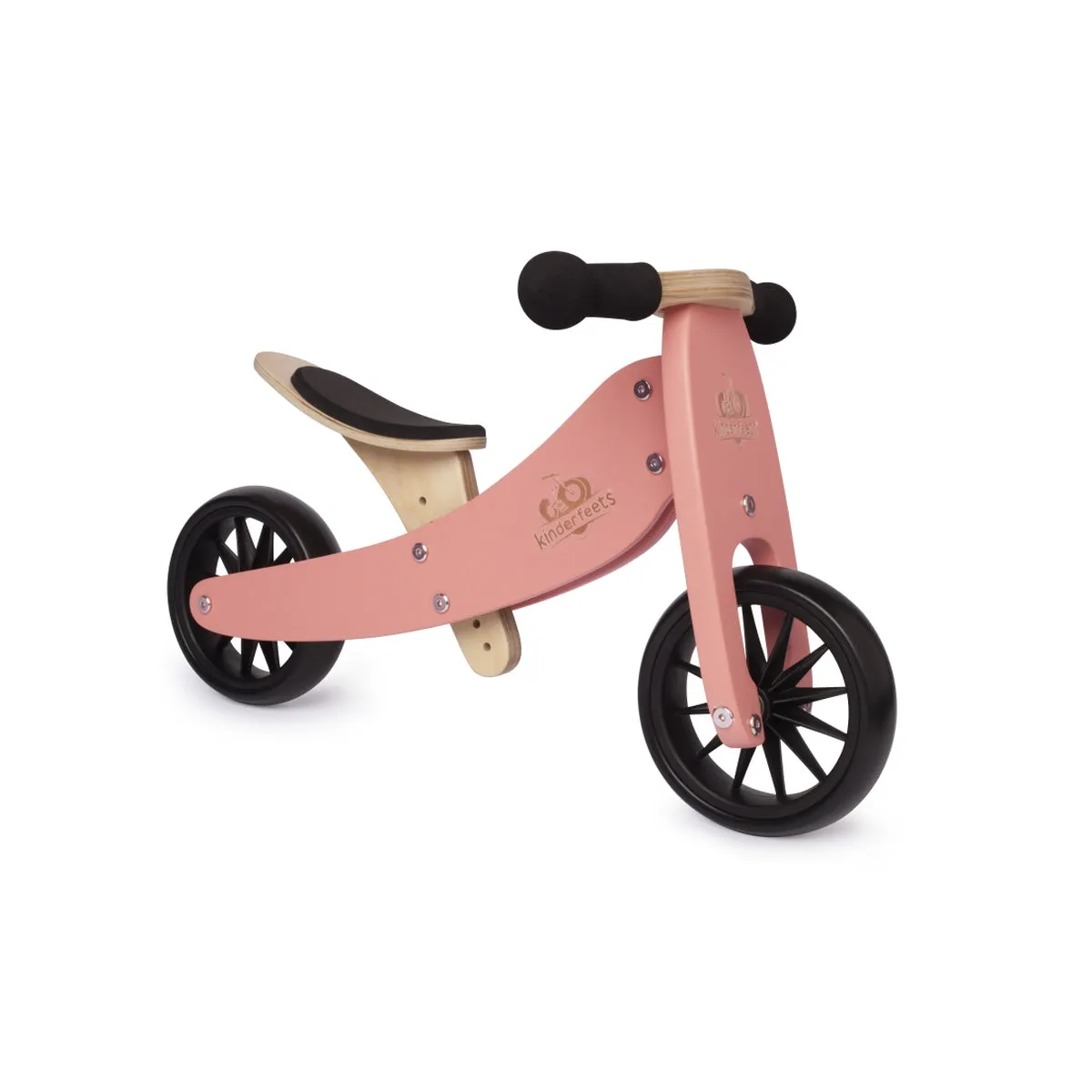 Kinderfeets Tiny Tot 2 in 1 Balance Bike - Coral