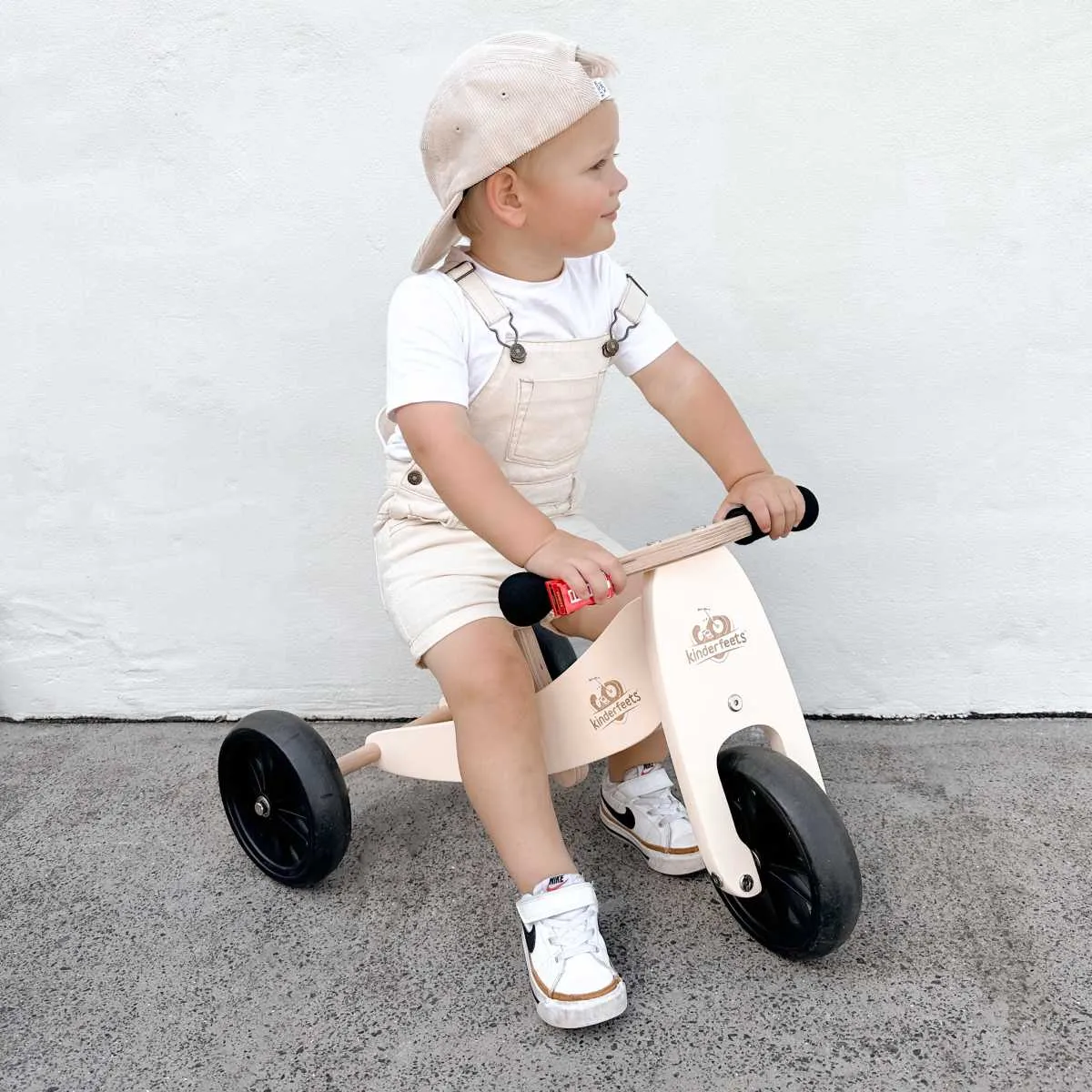 Kinderfeets Tiny Tot 2 in 1 Balance Bike - Cream