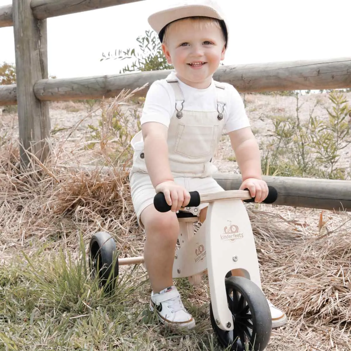 Kinderfeets Tiny Tot 2 in 1 Balance Bike - Cream