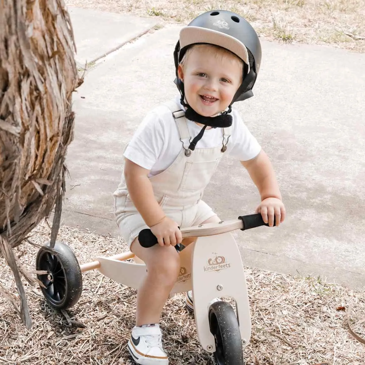 Kinderfeets Tiny Tot 2 in 1 Balance Bike - Cream