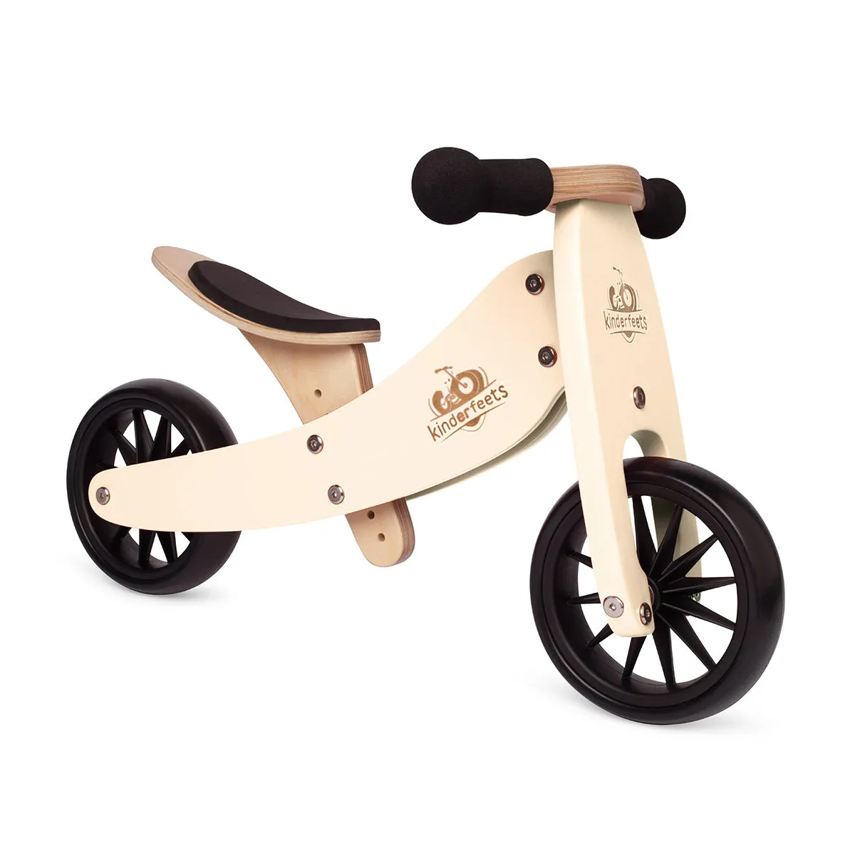 Kinderfeets Tiny Tot 2 in 1 Balance Bike - Cream
