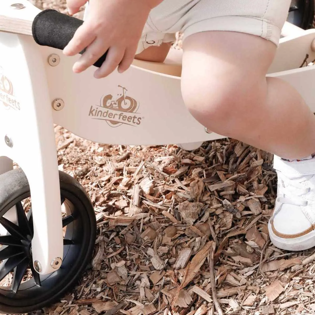 Kinderfeets Tiny Tot 2 in 1 Balance Bike - Cream