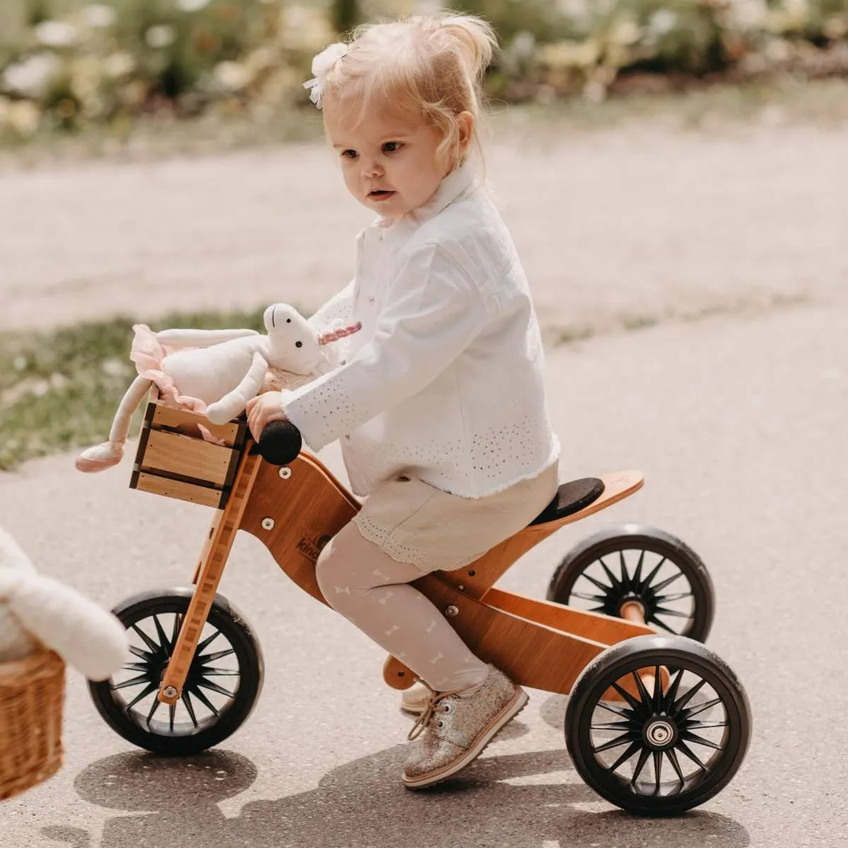Kinderfeets Tiny Tot PLUS 2 in 1 Balance Bike -Bamboo