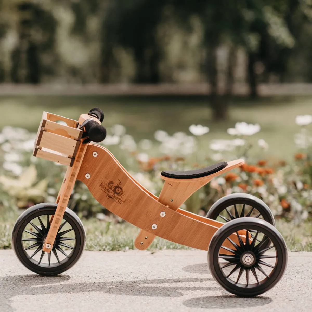 Kinderfeets Tiny Tot PLUS 2 in 1 Balance Bike -Bamboo