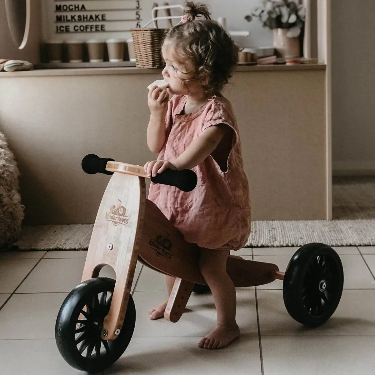Kinderfeets Tiny Tot PLUS 2 in 1 Balance Bike -Bamboo
