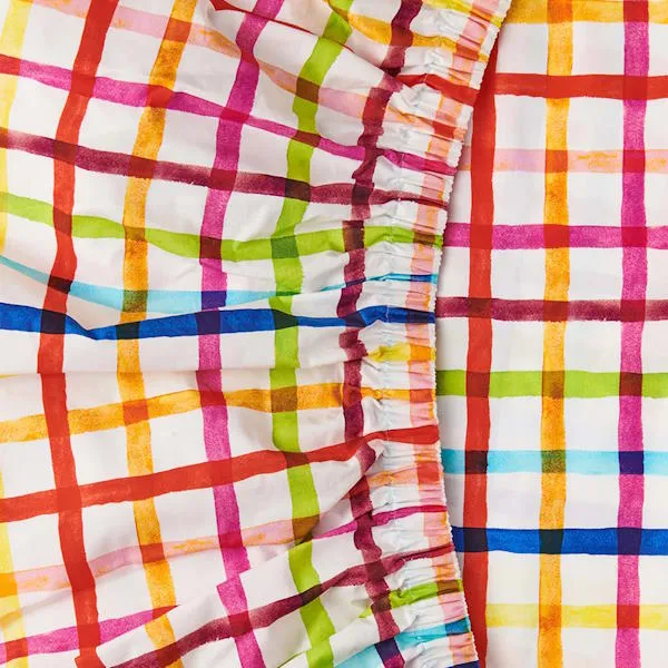 Kip and Co | Picnic Check Fitted Cot/Bassinet Sheet