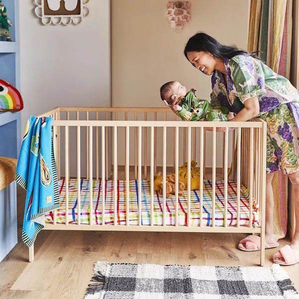 Kip and Co | Picnic Check Fitted Cot/Bassinet Sheet