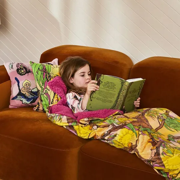 Kip and Co x May Gibbs | Knitted Cushion Fly Baby