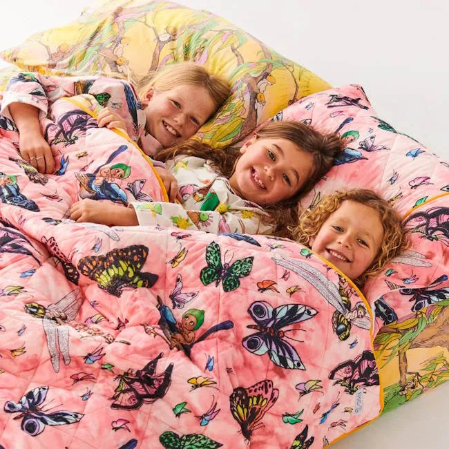 Kip and Co x May Gibbs | Quilted Pillow Case Fly Baby