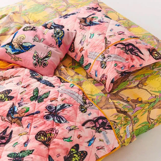Kip and Co x May Gibbs | Quilted Pillow Case Fly Baby