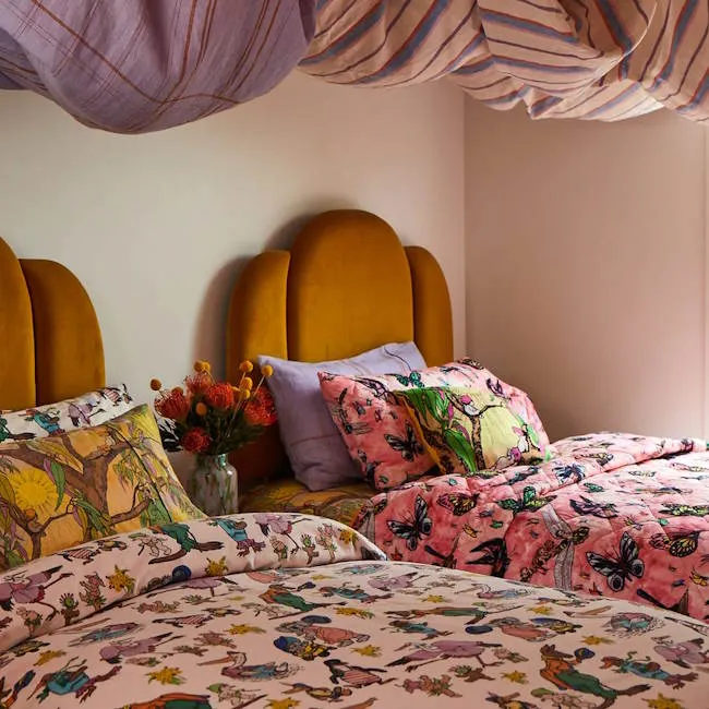 Kip and Co x May Gibbs | Quilted Pillow Case Fly Baby