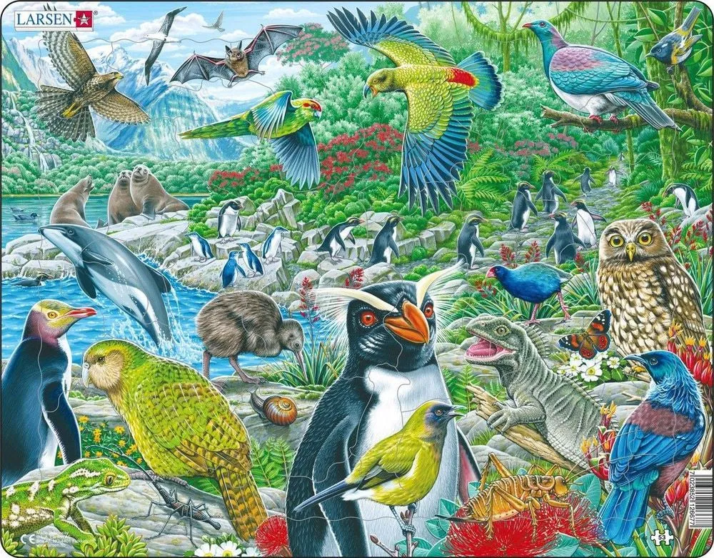 Larsen New Zealand Wildlife Frame Tray Puzzle