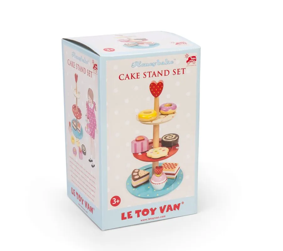 Le Toy Van Honeybake Wooden 3 Tier Cake Stand Set