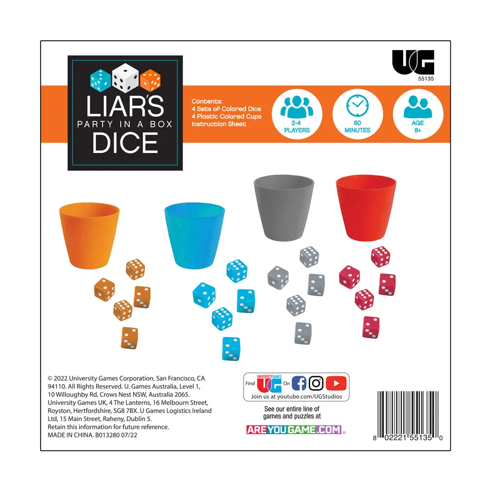 Liar's Dice Party in a Box - Classic Bluffing Game