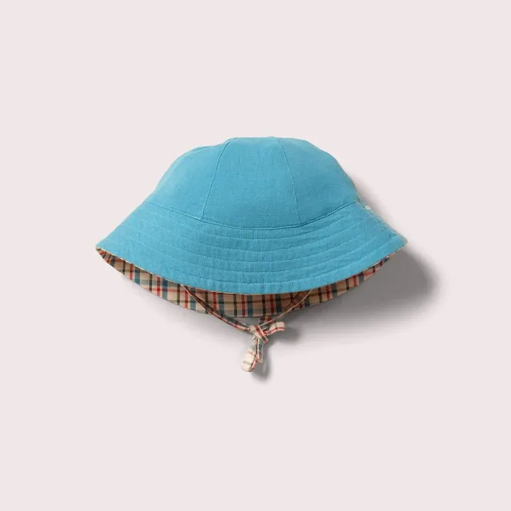 Little Green Radicals: Checked Seersucker Reversible Sunhat