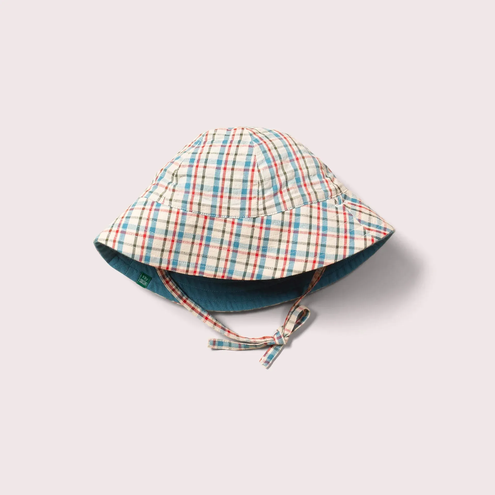 Little Green Radicals: Checked Seersucker Reversible Sunhat